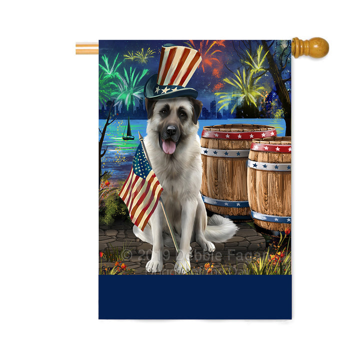 Personalized 4th of July Firework Anatolian Shepherd Dog Custom House Flag FLG-DOTD-A57793
