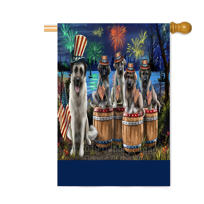 Personalized 4th of July Firework Anatolian Shepherd Dogs Custom House Flag FLG-DOTD-A57794