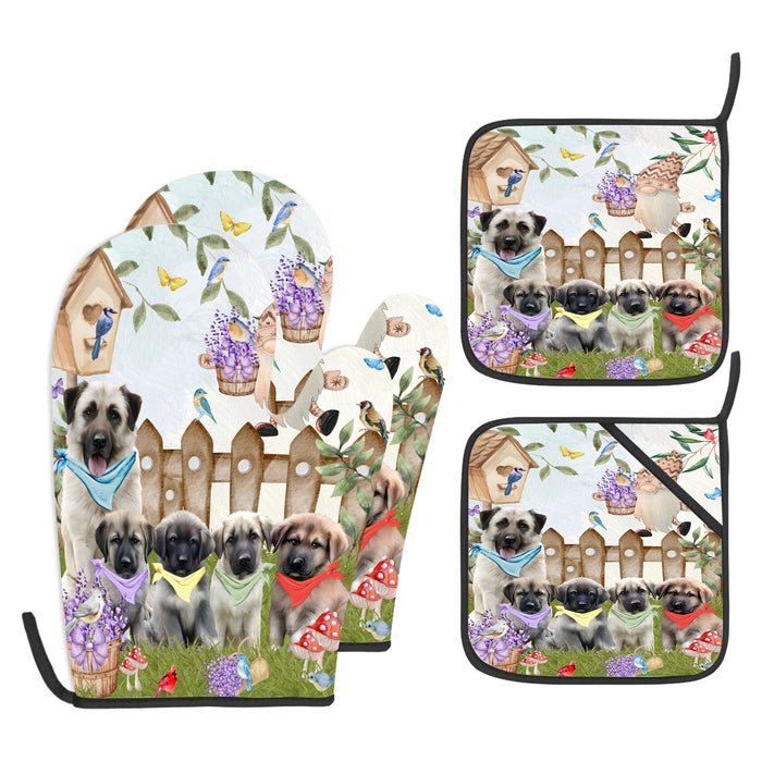 Anatolian Shepherd Oven Mitts and Pot Holder: Explore a Variety of Designs, Potholders with Kitchen Gloves for Cooking, Custom, Personalized, Gifts for Pet & Dog Lover