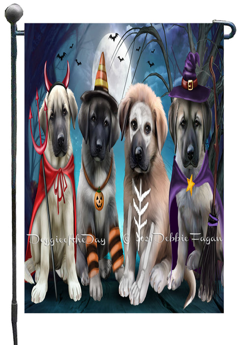 Happy Halloween Trick or Treat Anatolian Shepherd Dogs Garden Flags- Outdoor Double Sided Garden Yard Porch Lawn Spring Decorative Vertical Home Flags 12 1/2"w x 18"h