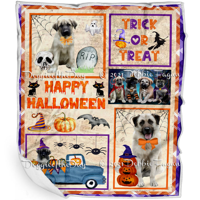 Happy Halloween Trick or Treat Anatolian Shepherd Dogs Blanket BLNKT143709