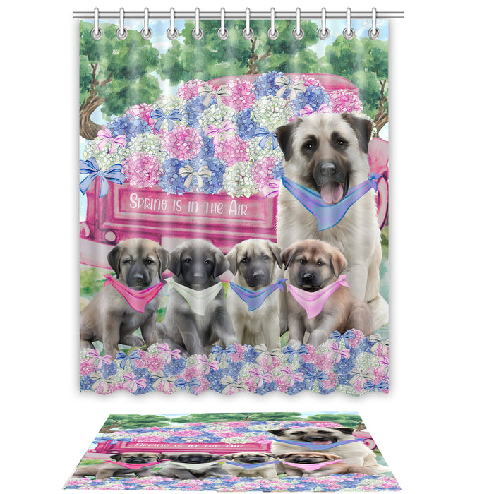 Anatolian Shepherd Shower Curtain & Bath Mat Set - Explore a Variety of Custom Designs - Personalized Curtains with hooks and Rug for Bathroom Decor - Dog Gift for Pet Lovers
