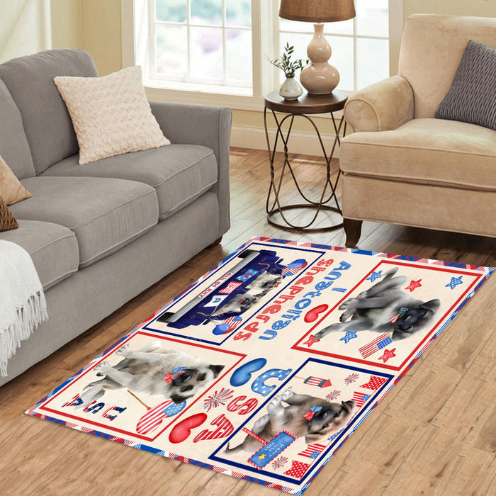 4th of July Independence Day I Love USA Anatolian Shepherd Dogs Area Rug - Ultra Soft Cute Pet Printed Unique Style Floor Living Room Carpet Decorative Rug for Indoor Gift for Pet Lovers