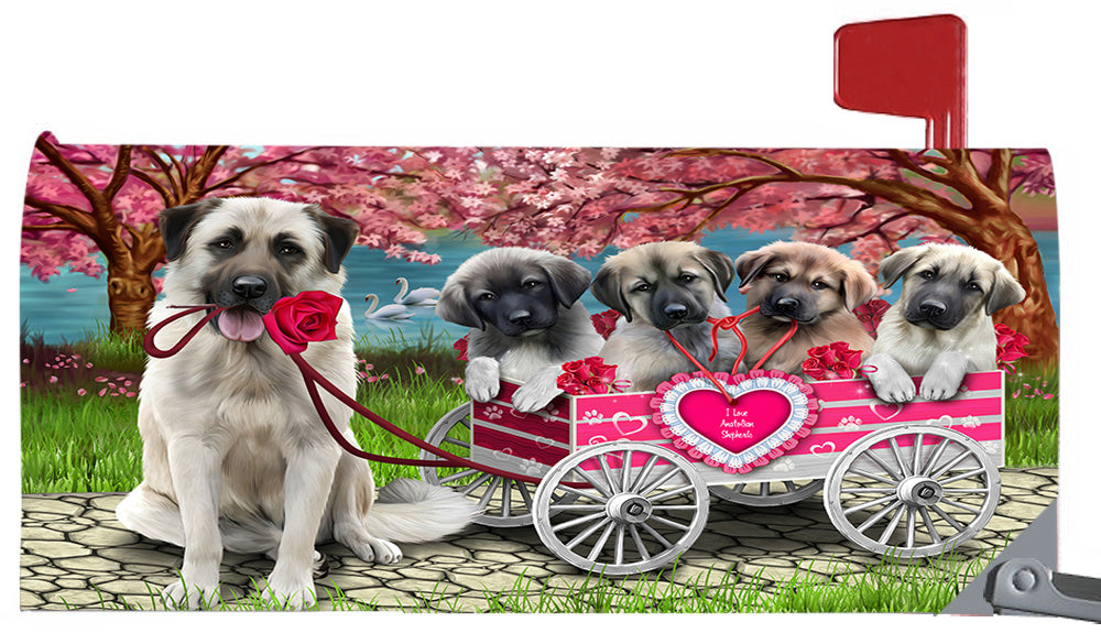 I Love Anatolian Shepherd Dogs in a Cart Magnetic Mailbox Cover MBC48527