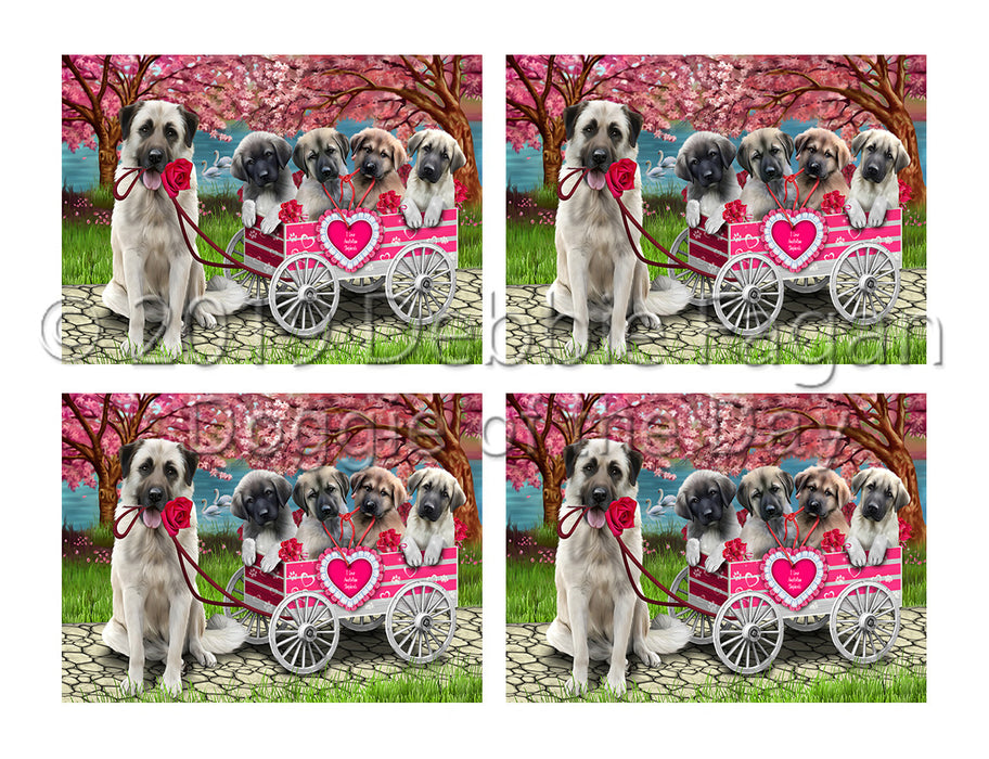 I Love Anatolian Shepherd Dogs in a Cart Placemat