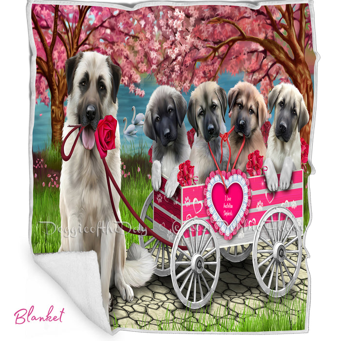 Mother's Day Gift Basket Anatolian Shepherd Dogs Blanket, Pillow, Coasters, Magnet, Coffee Mug and Ornament