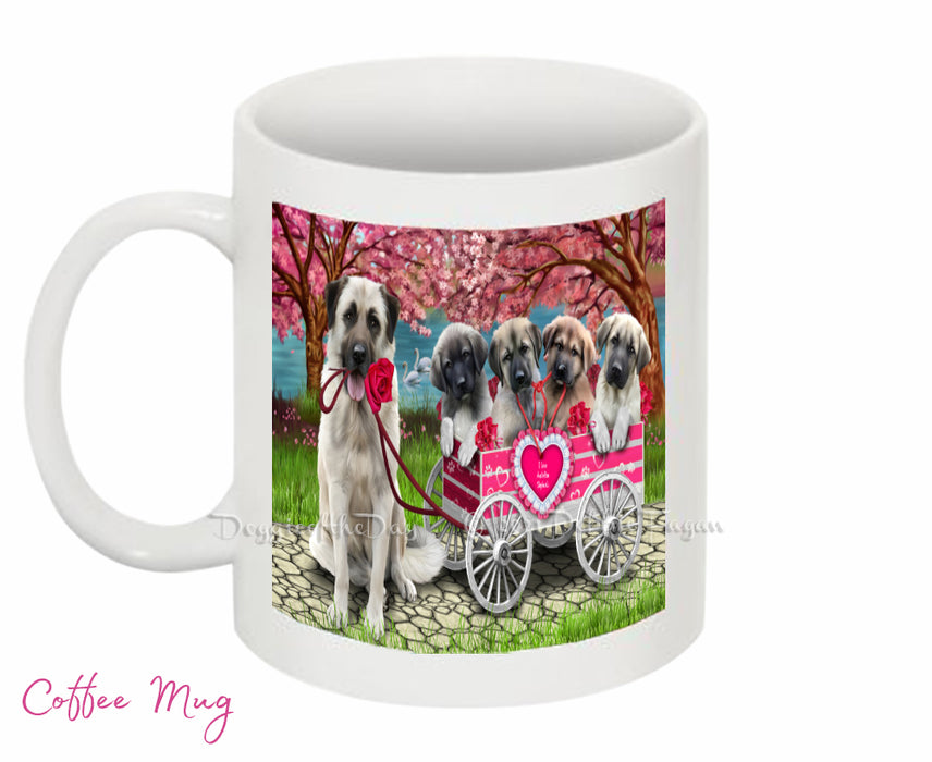 Mother's Day Gift Basket Anatolian Shepherd Dogs Blanket, Pillow, Coasters, Magnet, Coffee Mug and Ornament