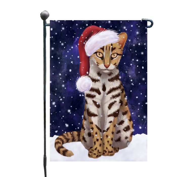 Christmas Let it Snow Asian Leopard Cat Garden Flags Outdoor Decor for Homes and Gardens Double Sided Garden Yard Spring Decorative Vertical Home Flags Garden Porch Lawn Flag for Decorations GFLG68739