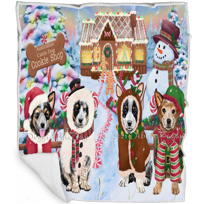 Holiday Gingerbread Cookie Shop Australian Cattle Dogs Blanket BLNKT124293