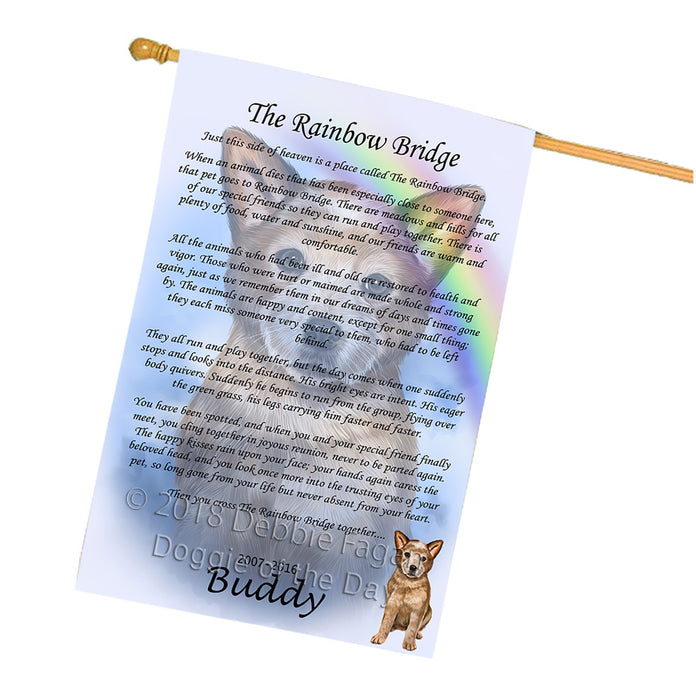 Rainbow Bridge Australian Cattle Dog Dog House Flag FLG56227