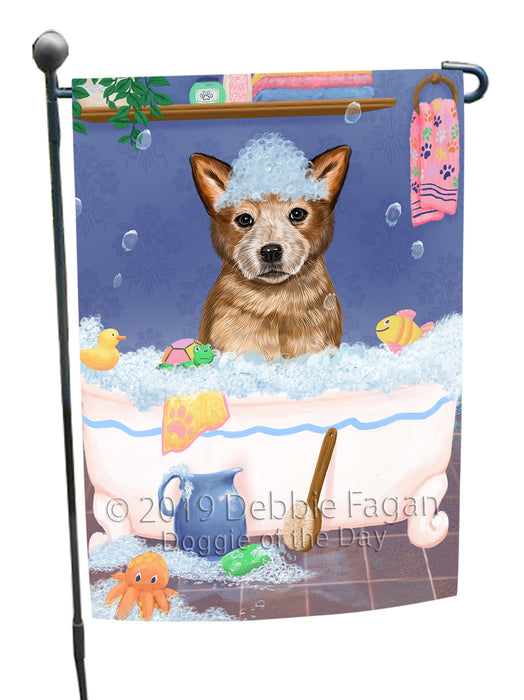 Rub A Dub Dog In A Tub Australian Cattle Dog Garden Flag GFLG66151