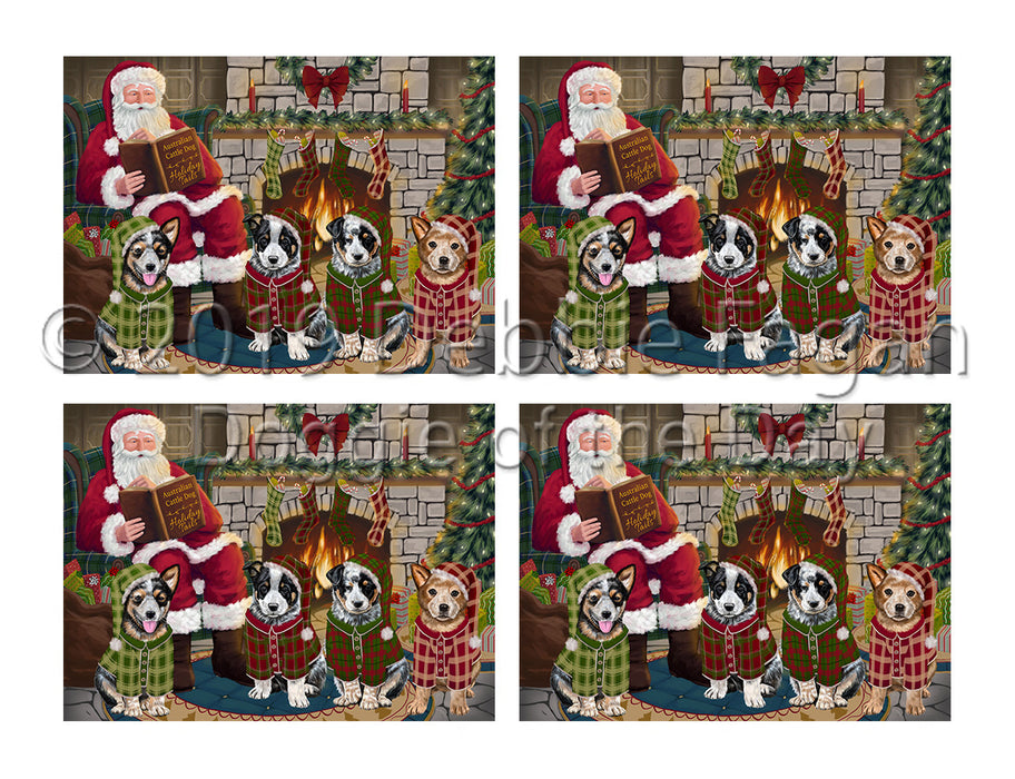 Christmas Cozy Holiday Fire Tails Australian Cattle Dogs Placemat