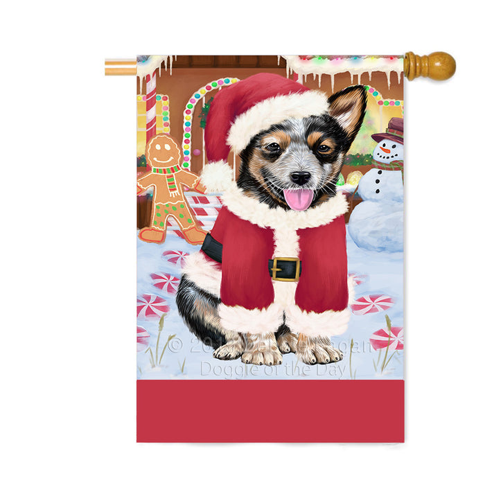 Personalized Gingerbread Candyfest Australian Cattle Dog Custom House Flag FLG63689