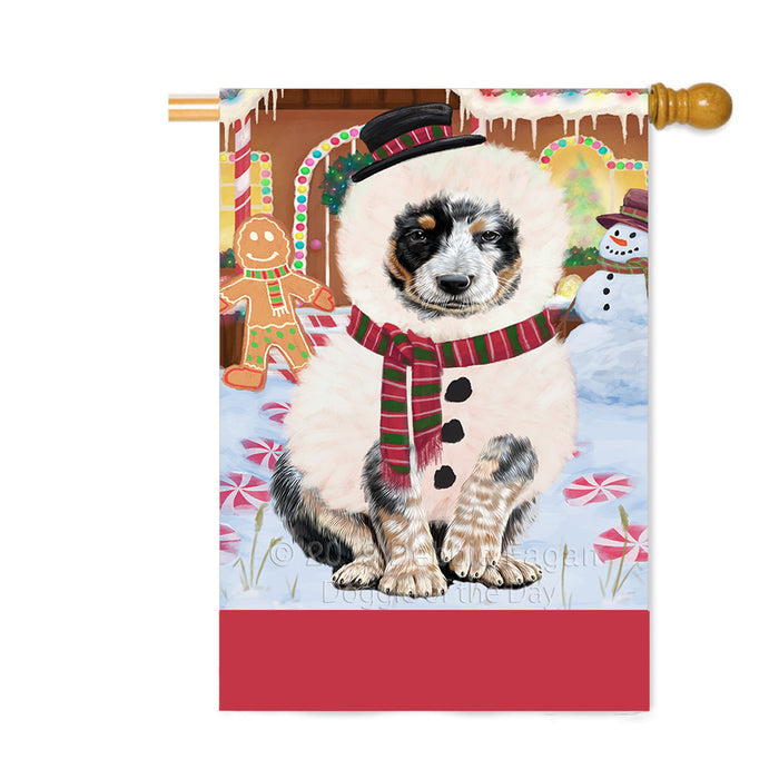 Personalized Gingerbread Candyfest Australian Cattle Dog Custom House Flag FLG63690