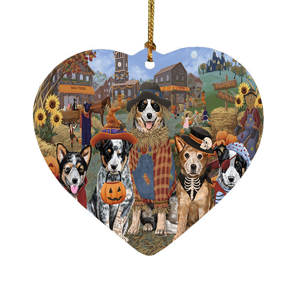 Halloween 'Round Town Anatolian Shepherd Dogs Heart Christmas Ornament HPOR57462