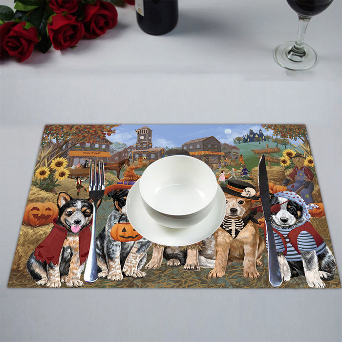 Halloween 'Round Town Australian Cattle Dogs Placemat