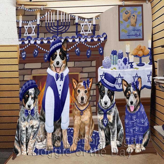 Happy Hanukkah Family and Happy Hanukkah Both Australian Cattle Dogs Quilt