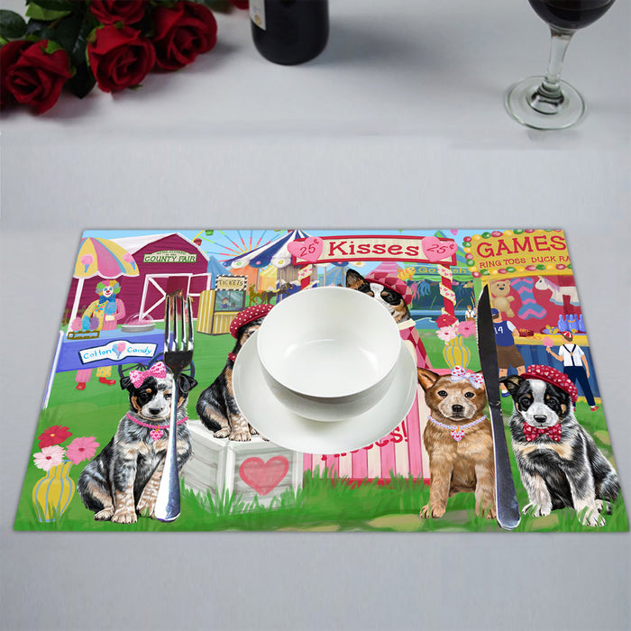 Carnival Kissing Booth Australian Cattle Dogs Placemat