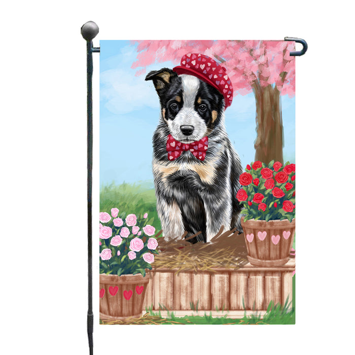 Personalized Rosie 25 Cent Kisses Australian Cattle Dog Custom Garden Flag GFLG64628
