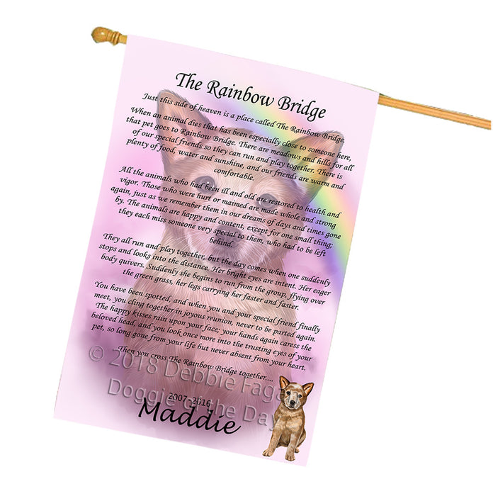 Rainbow Bridge Australian Cattle Dog Dog House Flag FLG56228