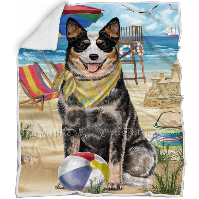 Pet Friendly Beach Australian cattle Dog Blanket BLNKT142463