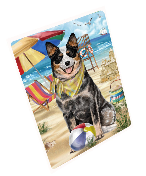 Pet Friendly Beach Australian Cattle Dog Cutting Board - For Kitchen - Scratch & Stain Resistant - Designed To Stay In Place - Easy To Clean By Hand - Perfect for Chopping Meats, Vegetables, CA82460