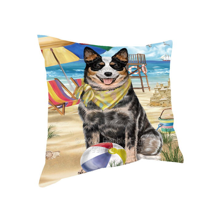 Pet Friendly Beach Australian Cattle Dog Pillow with Top Quality High-Resolution Images - Ultra Soft Pet Pillows for Sleeping - Reversible & Comfort - Ideal Gift for Dog Lover - Cushion for Sofa Couch Bed - 100% Polyester, PILA91585