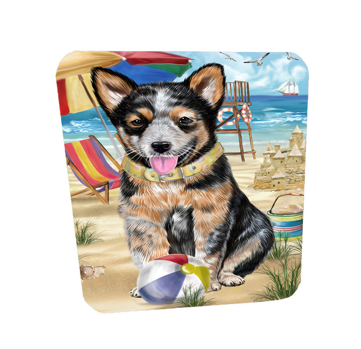 Pet Friendly Beach Australian Cattle Dog Coasters Set of 4 CSTA58123