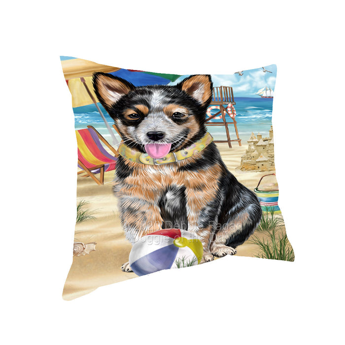 Pet Friendly Beach Australian Cattle Dog Pillow with Top Quality High-Resolution Images - Ultra Soft Pet Pillows for Sleeping - Reversible & Comfort - Ideal Gift for Dog Lover - Cushion for Sofa Couch Bed - 100% Polyester, PILA91588