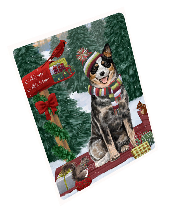 Christmas Woodland Sled Australian Cattle Dog Cutting Board - For Kitchen - Scratch & Stain Resistant - Designed To Stay In Place - Easy To Clean By Hand - Perfect for Chopping Meats, Vegetables, CA83726