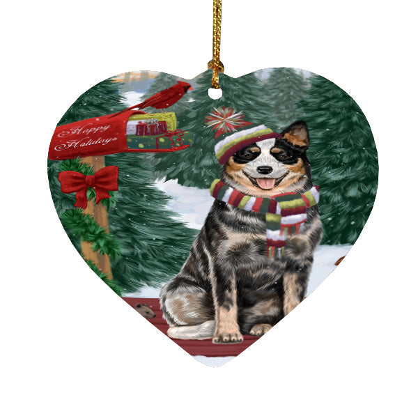 Christmas Woodland Sled Australian Cattle Dog Heart Christmas Ornament HPORA59387