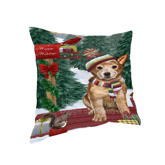 Christmas Woodland Sled Australian Cattle Dog Pillow with Top Quality High-Resolution Images - Ultra Soft Pet Pillows for Sleeping - Reversible & Comfort - Ideal Gift for Dog Lover - Cushion for Sofa Couch Bed - 100% Polyester, PILA93487