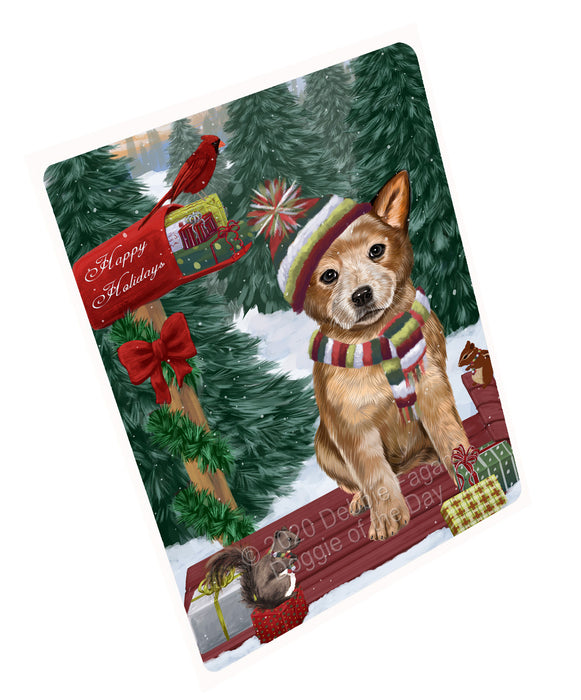 Christmas Woodland Sled Australian Cattle Dog Cutting Board - For Kitchen - Scratch & Stain Resistant - Designed To Stay In Place - Easy To Clean By Hand - Perfect for Chopping Meats, Vegetables, CA83728
