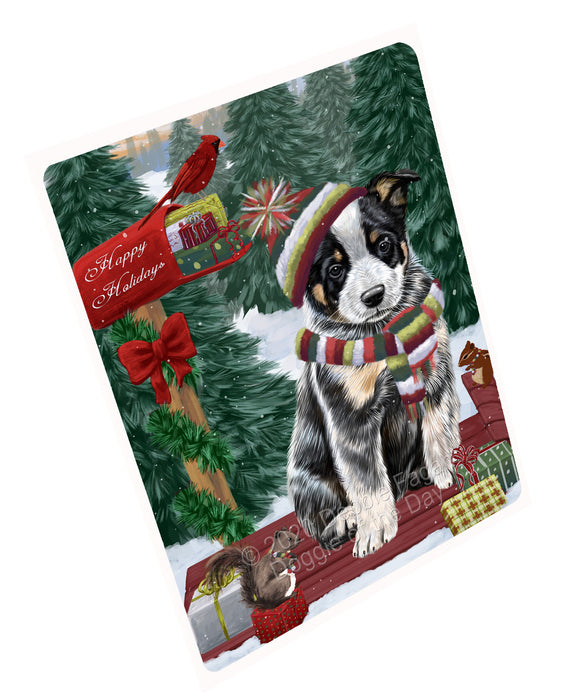 Christmas Woodland Sled Australian Cattle Dog Cutting Board - For Kitchen - Scratch & Stain Resistant - Designed To Stay In Place - Easy To Clean By Hand - Perfect for Chopping Meats, Vegetables, CA83730