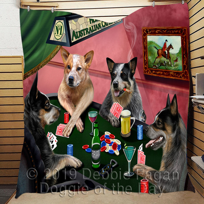 Home of  Australian Cattle Dogs Playing Poker Quilt