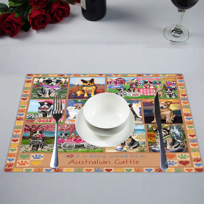 Love is Being Owned Australian Cattle Dog Beige Placemat