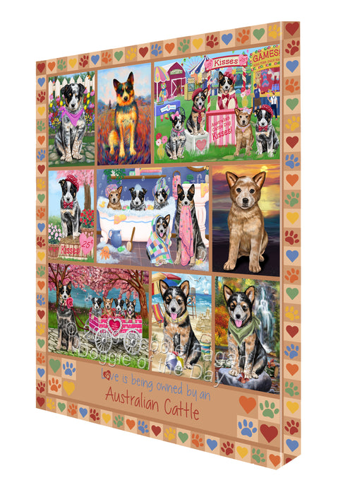 Love is Being Owned Australian Cattle Dog Beige Canvas Print Wall Art Décor CVS137510