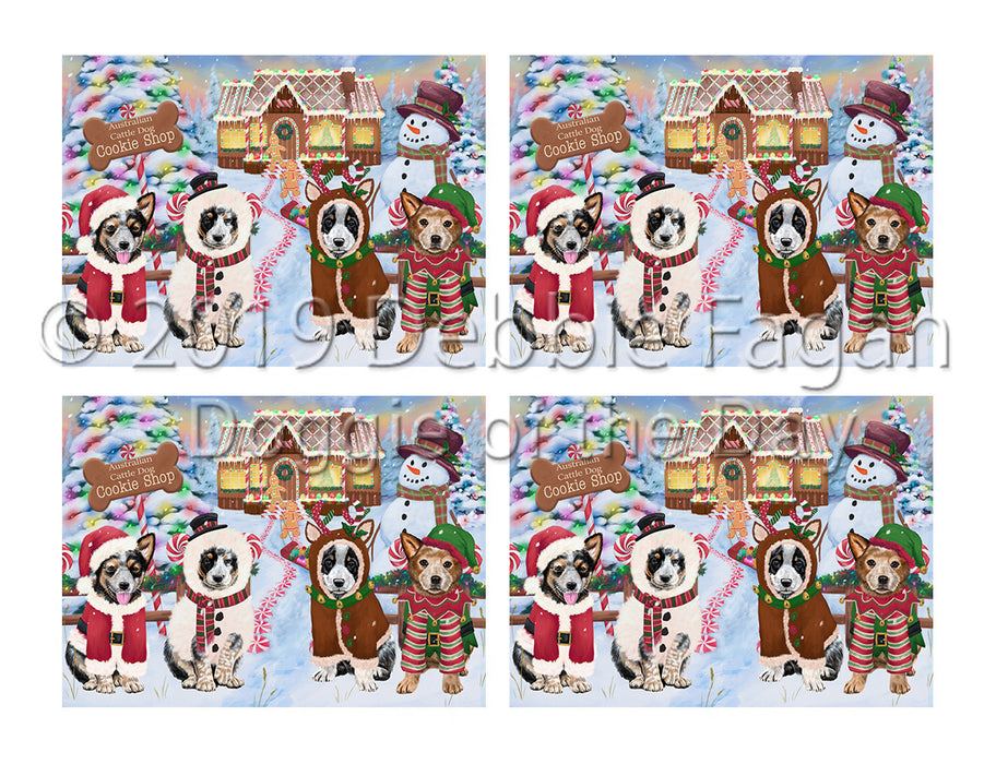 Holiday Gingerbread Cookie Australian Cattle Dogs Placemat