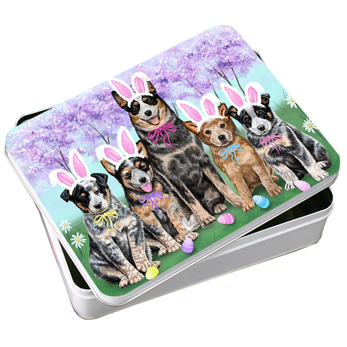 Australian Cattle Dogs Easter Holiday Photo Storage Tin PITN49127