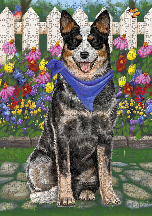 Spring Floral Australian Cattle Dog Puzzle with Photo Tin PUZL52998