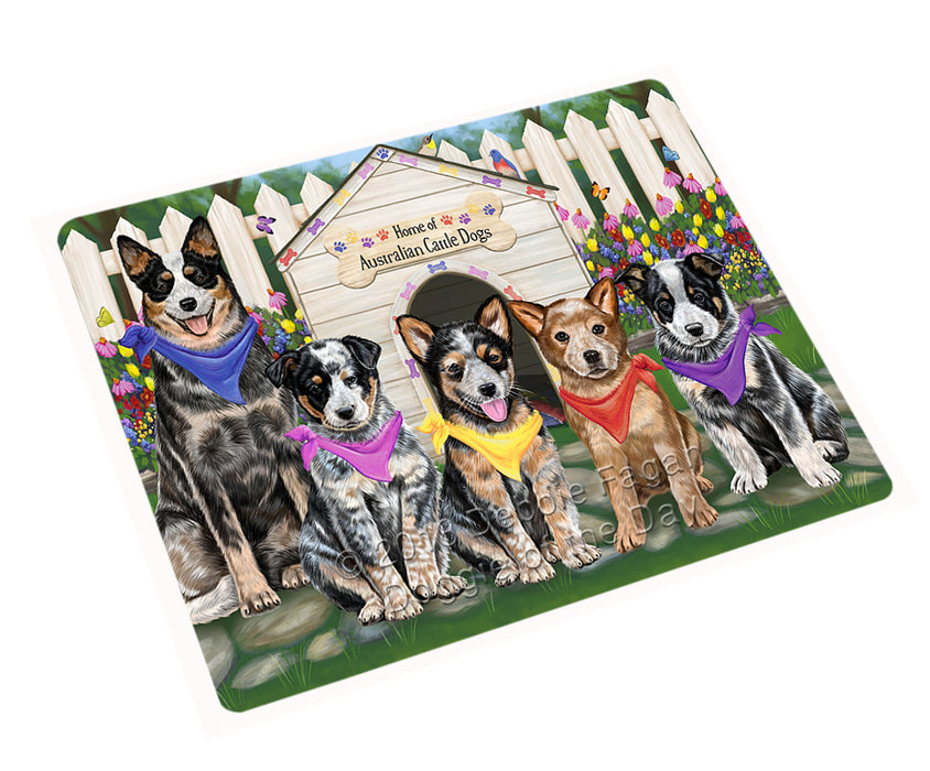 Spring Floral Australian Cattle Dog Tempered Cutting Board C53160