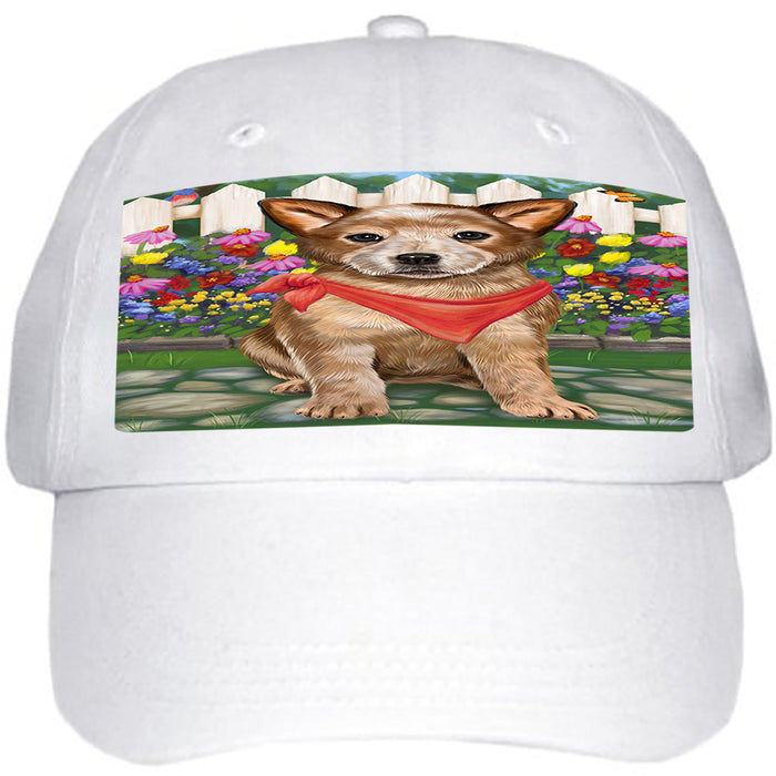 Spring Floral Australian Cattle Dog Ball Hat Cap HAT53031