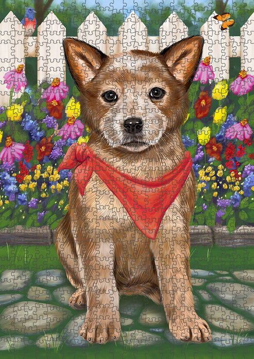 Spring Floral Australian Cattle Dog Puzzle with Photo Tin PUZL53004