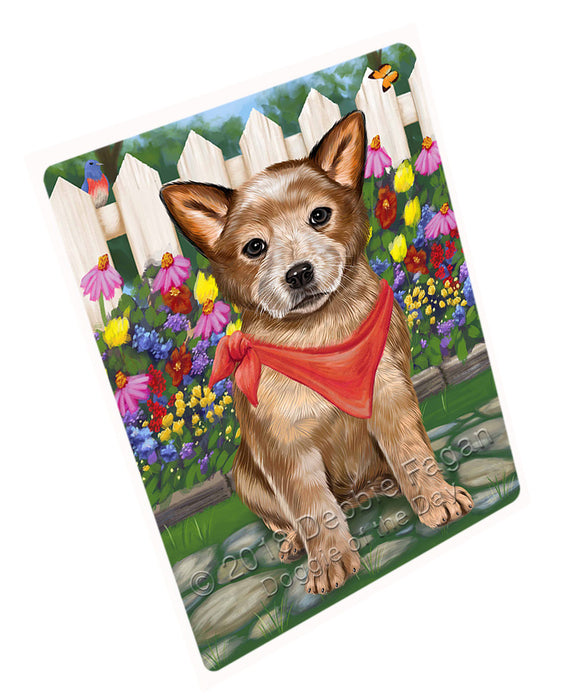 Spring Dog House Australian Cattle Dogs Tempered Cutting Board C53163