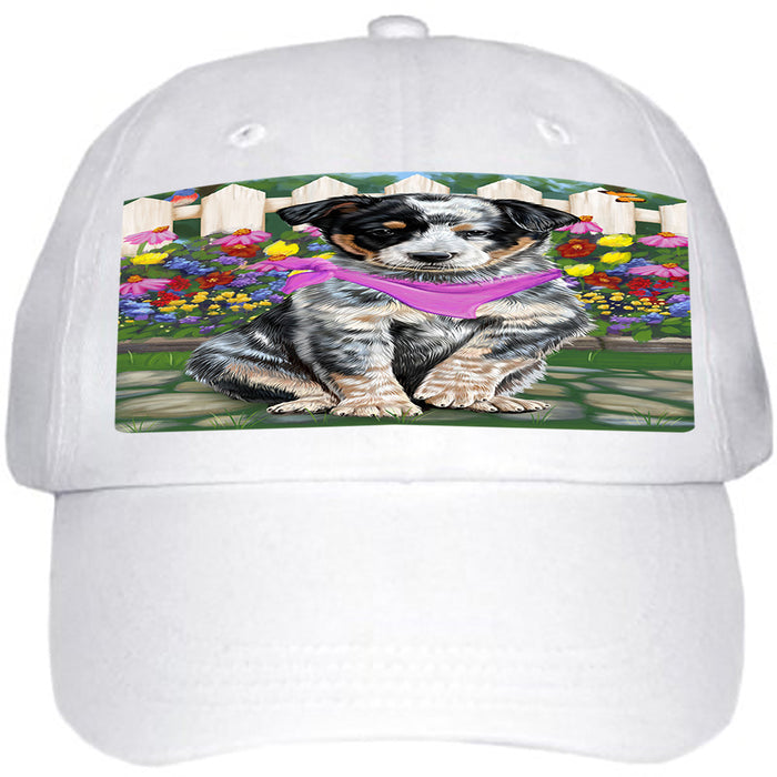 Spring Floral Australian Cattle Dog Ball Hat Cap HAT53034