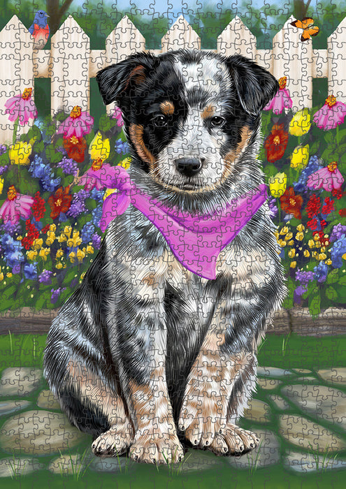 Spring Floral Australian Cattle Dog Puzzle with Photo Tin PUZL53007
