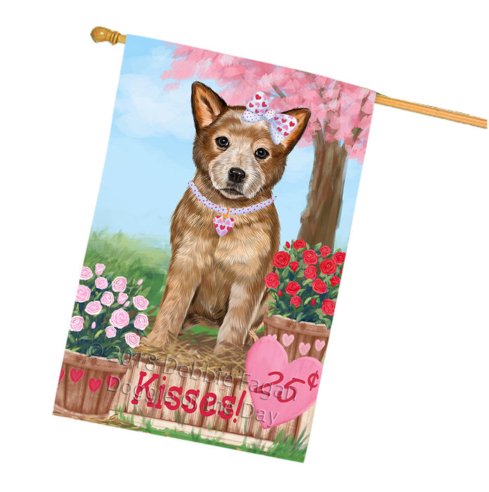 Rosie 25 Cent Kisses Australian Cattle Dog House Flag FLG56481
