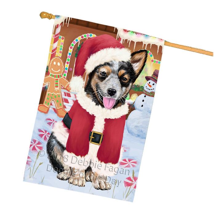 Christmas Gingerbread House Candyfest Australian Cattle Dog House Flag FLG56829