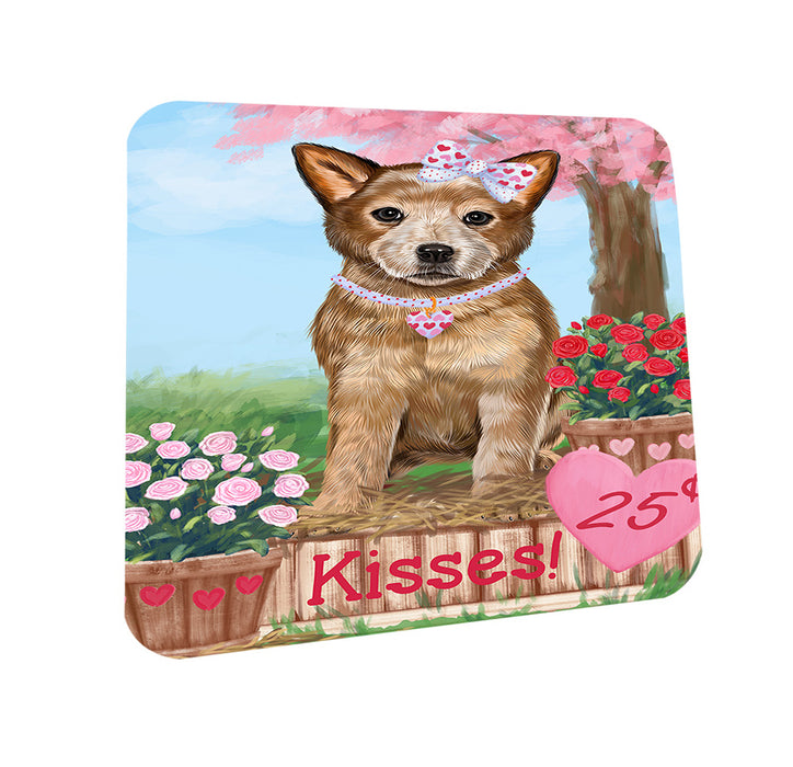 Rosie 25 Cent Kisses Australian Cattle Dog Coasters Set of 4 CST55755