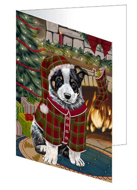 The Stocking was Hung Irish Red Setter Dog Handmade Artwork Assorted Pets Greeting Cards and Note Cards with Envelopes for All Occasions and Holiday Seasons GCD70532